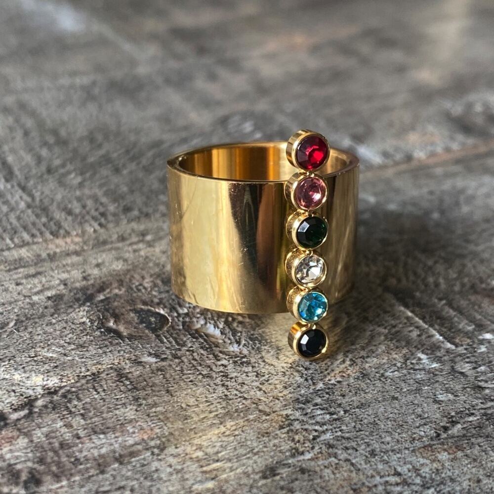 New Chakra Gold Statement Ring - image 5